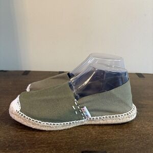 Alpargatus Shoes Womens Size 7.5 Green Canvas Espadrille Slip‎ On Flats Summer